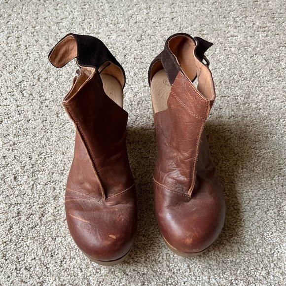 Free People Brown Leather & Suede Clogs, 38 🤎 - Picture 3 of 7